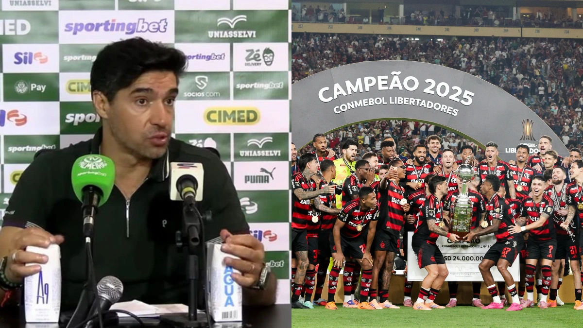 Abel Ferreira recebe processo da Conmebol por 'choro' sobre Flamengo x Palmeiras na Libertadores