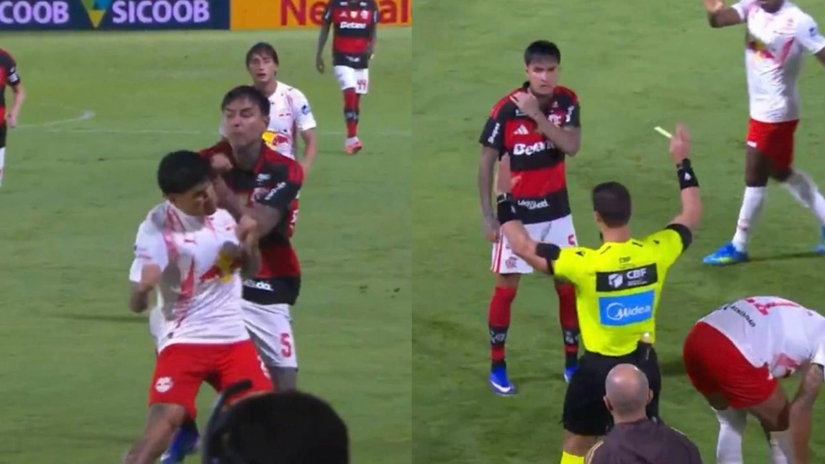 Analista questiona atitude de árbitro na expulsão de Pulgar em jogo do Flamengo x Bragantino