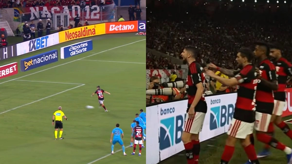 Árbitro esclarece pênalti marcado em Arrascaeta no jogo do Flamengo x Santos