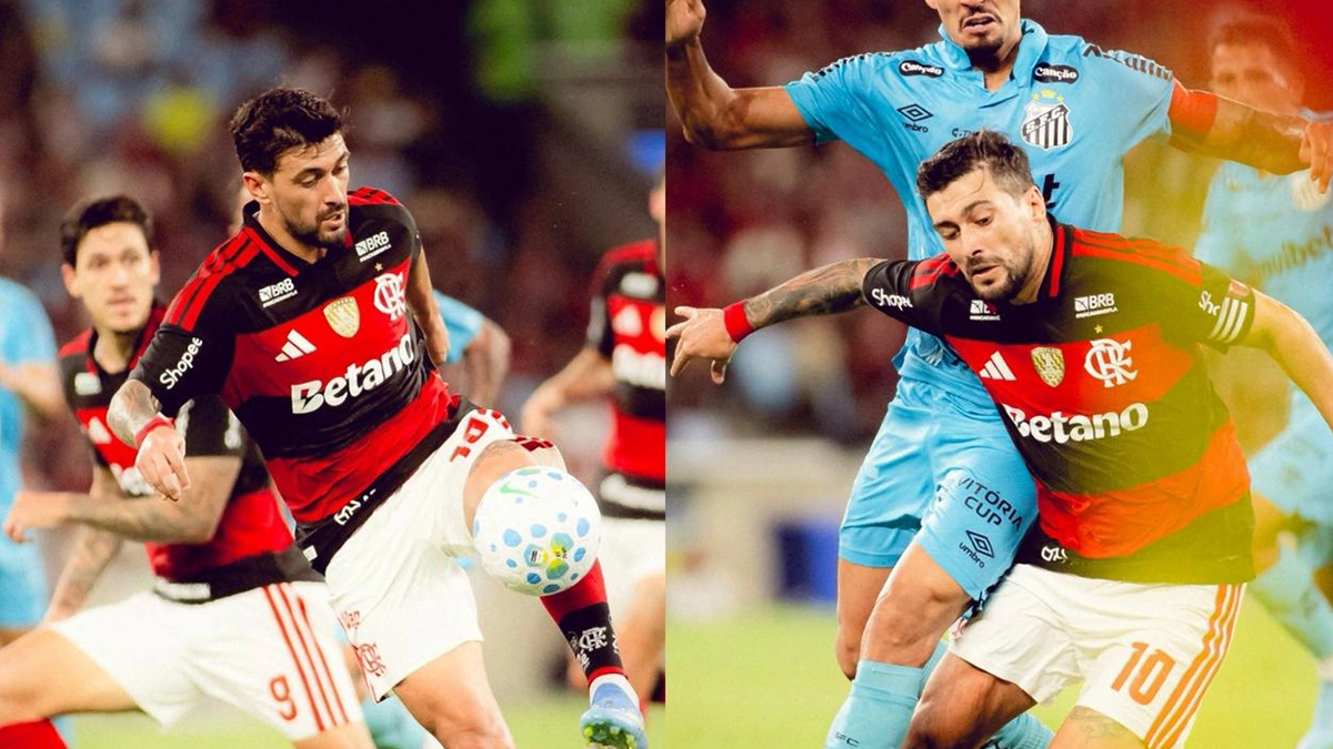 Arrascaeta alcança nova marca histórica pelo Flamengo em jogo contra o Santos