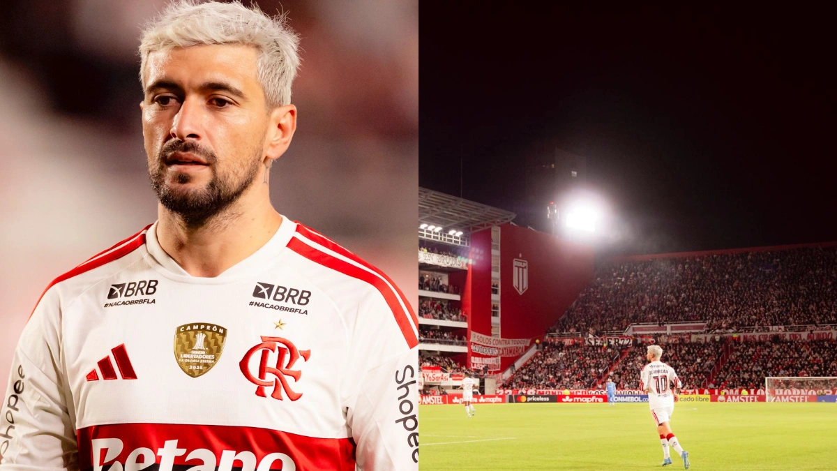 Arrascaeta é levado ao hospital após sofrer lesão em jogo do Flamengo x Estudiantes