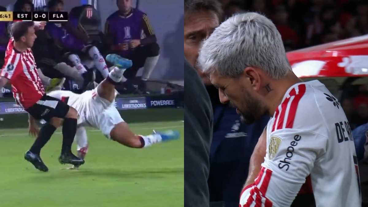 Arrascaeta machuca o ombro, pede substituição no 1º tempo e preocupa o Flamengo