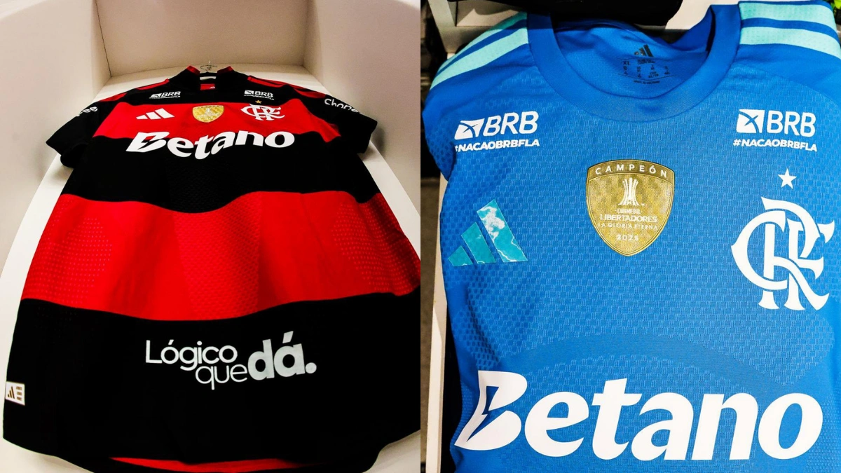 Flamengo faz mudança drástica em uniforme para jogo contra o Bragantino, pelo Brasileirão
