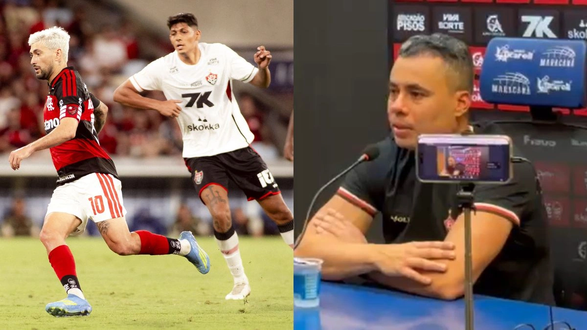 Jair Ventura 'culpa' arbitragem por derrota em jogo do Flamengo x Vitória
