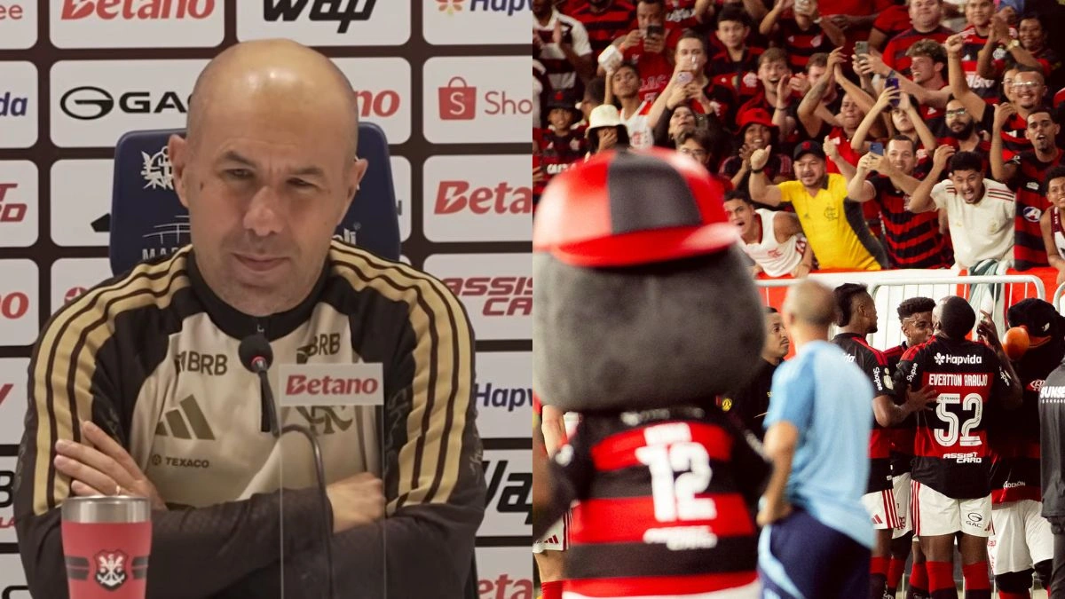 Jardim 'perde a linha' com jogadores do Flamengo