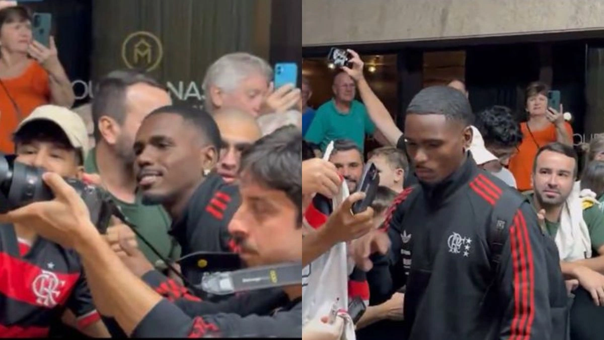 Jogador do Flamengo é alvejado por torcedores antes jogo contra o Atlético-MG