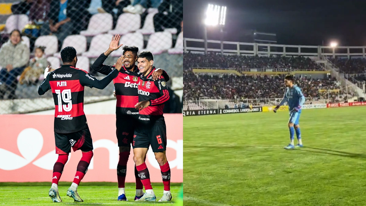 Rossi explode na comemoração do gol de Bruno Henrique no jogo do Flamengo x Cusco