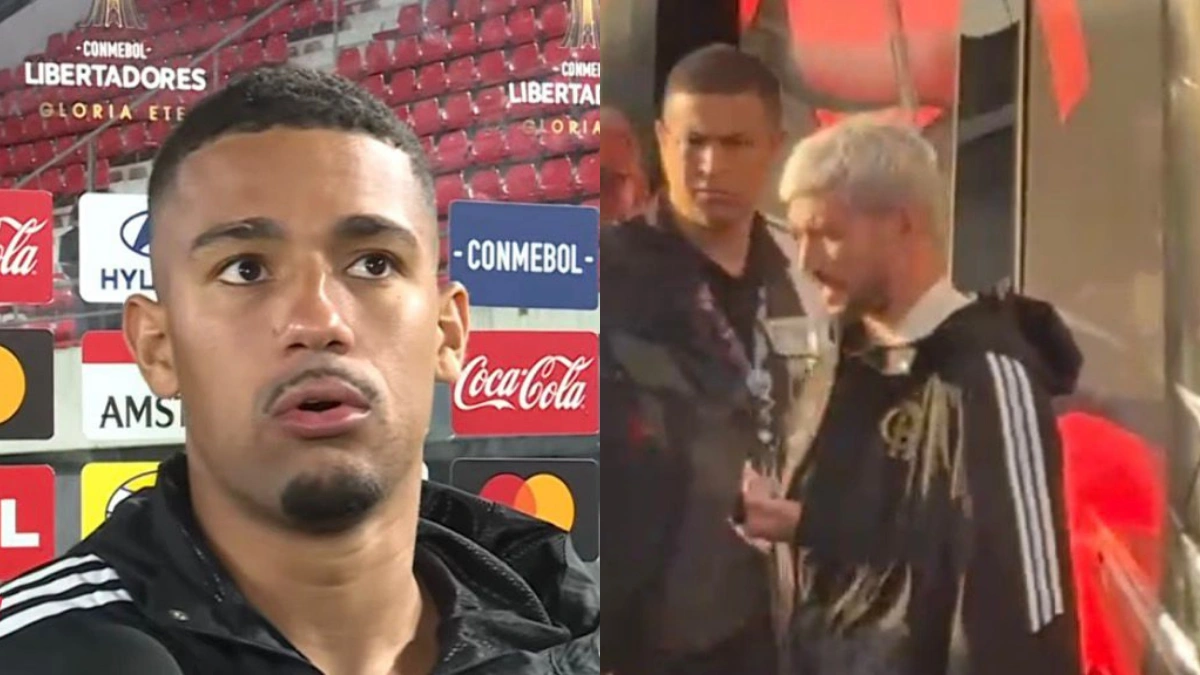 Samuel Lino desabafa após lesão de Arrascaeta em jogo do Flamengo