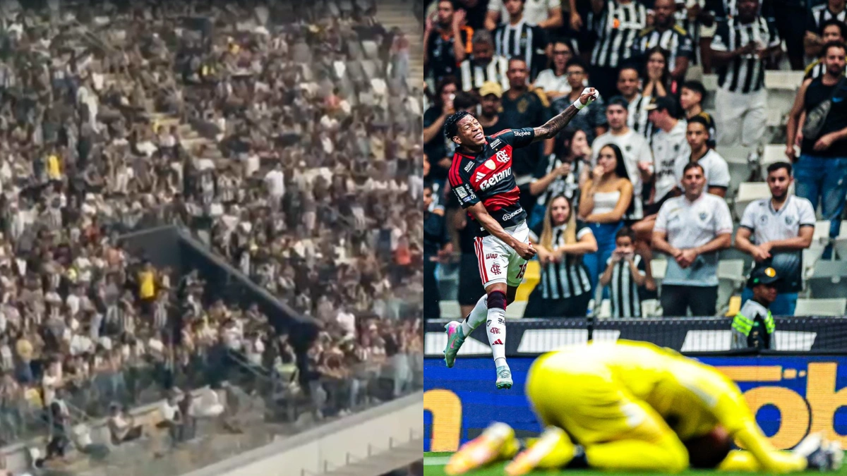 Torcedores do Atlético-MG abandonam jogo contra o Flamengo e vão embora no intervalo
