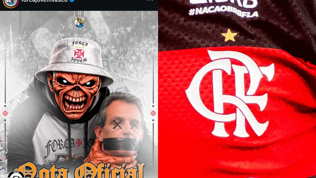 Torcedores do Vasco afrontam presidente do Flamengo
