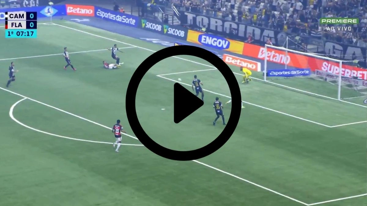 VÍDEO | Pedro faz 1º gol do Flamengo e abre o placar contra o Atlético-MG
