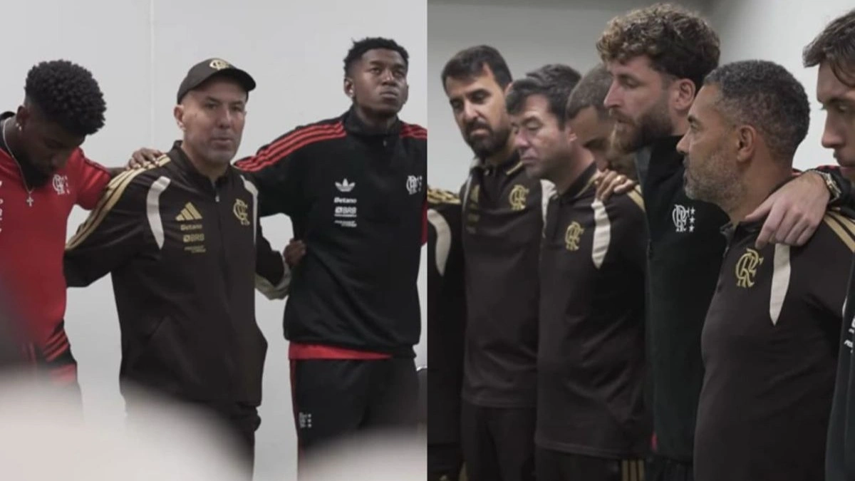 Veja que o Jardim e Léo Pereira falaram no vestiário do Flamengo
