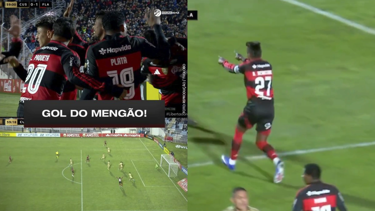 Vídeo | Bruno Henrique cabeceia e faz 1º gol: Flamengo 1 x 0 Cusco