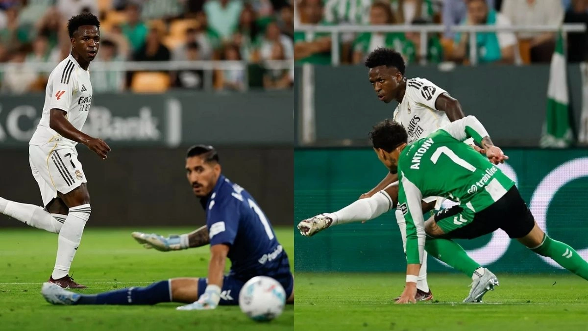 Vini Jr faz gol e tem reação surpreendente ao avistar camisa do Flamengo em jogo do Real Madrid