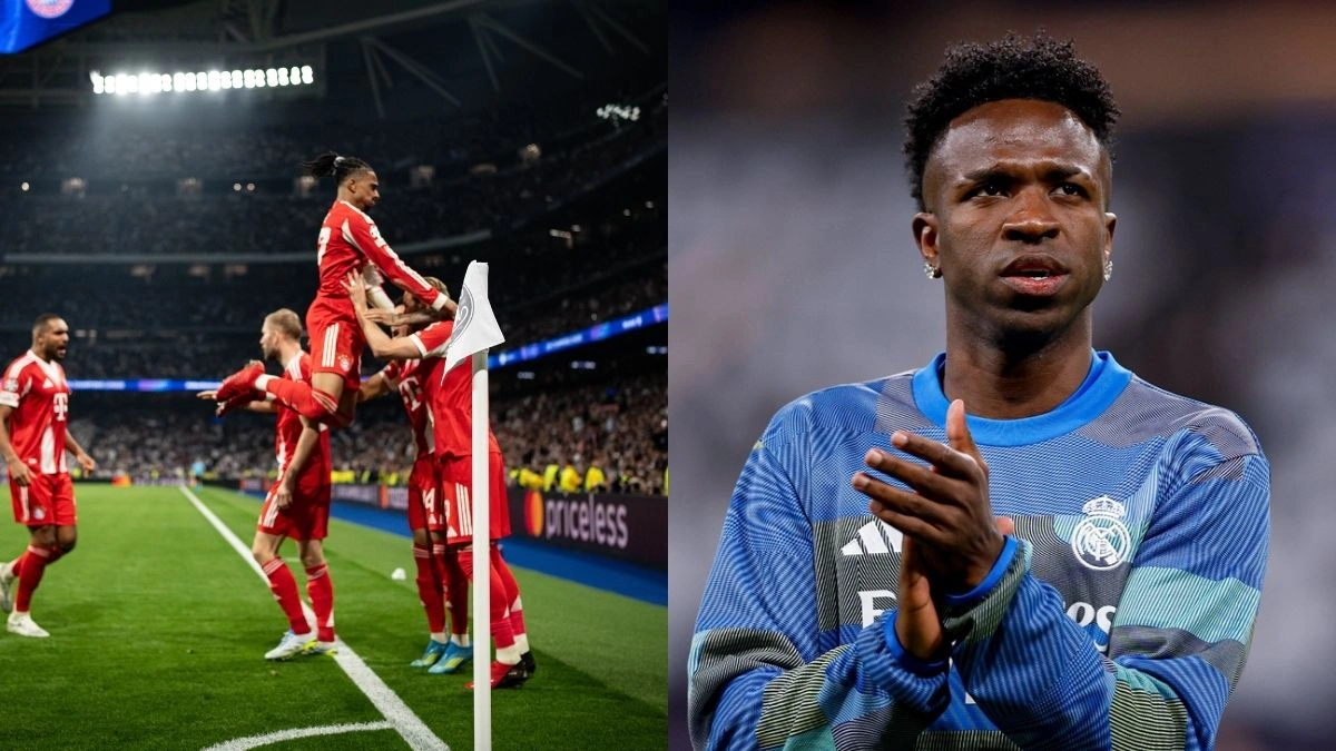 Vini Jr joga 90 minutos, mas Real Madrid perde para Bayern na Champions League