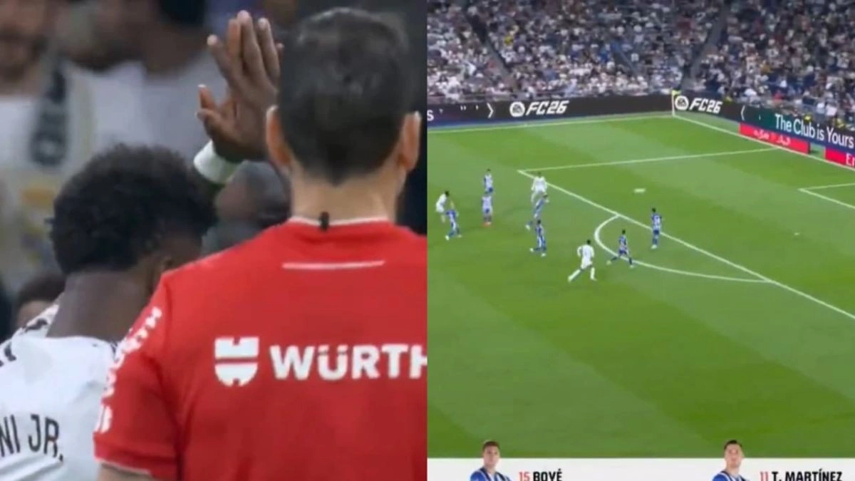 Vini Jr marca golaço e comemora de maneira surpreendente