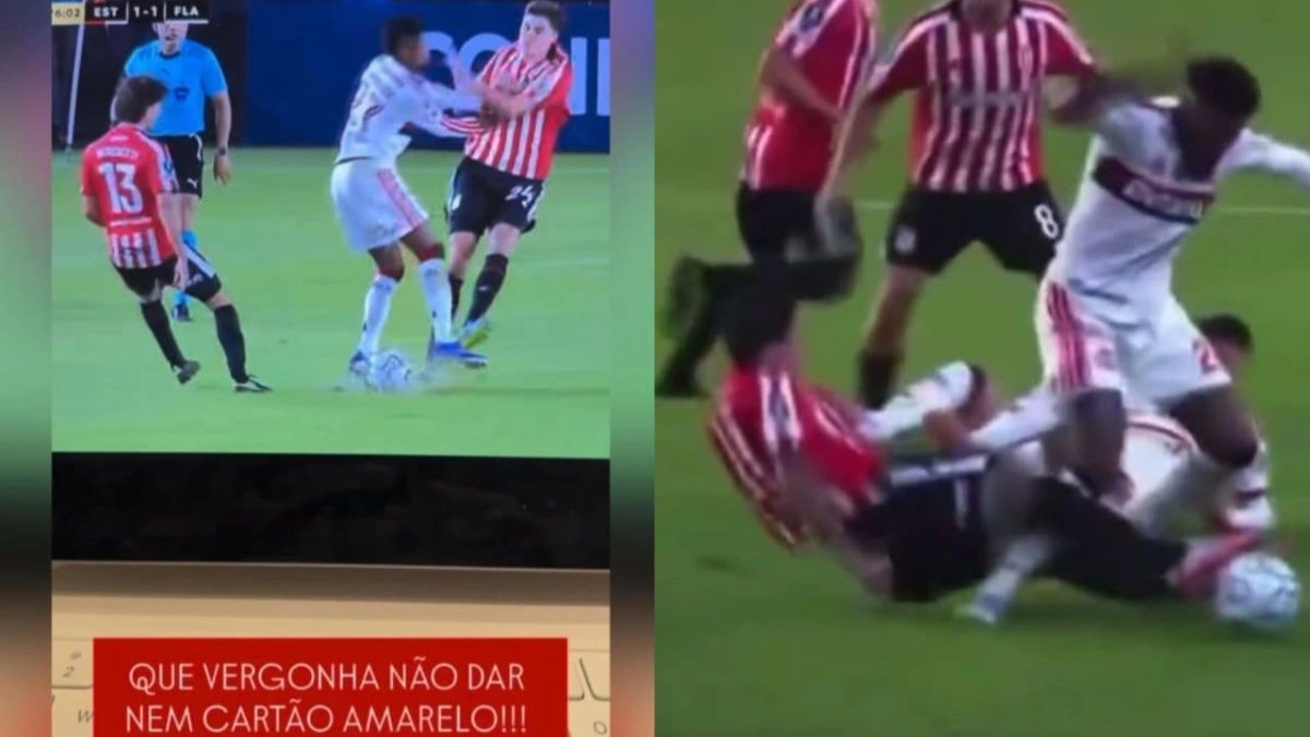jogador do Flamengo surta com não expulsão