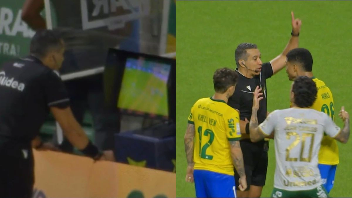 Árbitro anula gol da Chapecoense contra o Palmeiras mesmo após VAR não pedir revisão