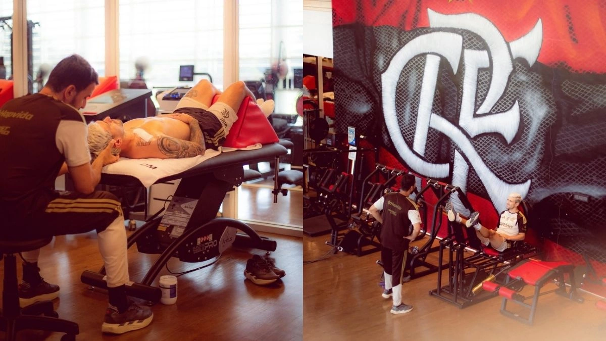 Arrascaeta atualiza quadro após cirurgia na clavícula com post nas redes sociais