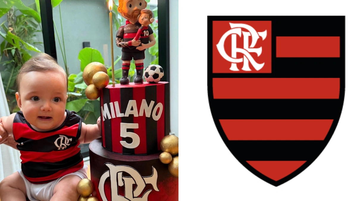 Arrascaeta prepara festa do Flamengo para comemoração do filho; veja foto