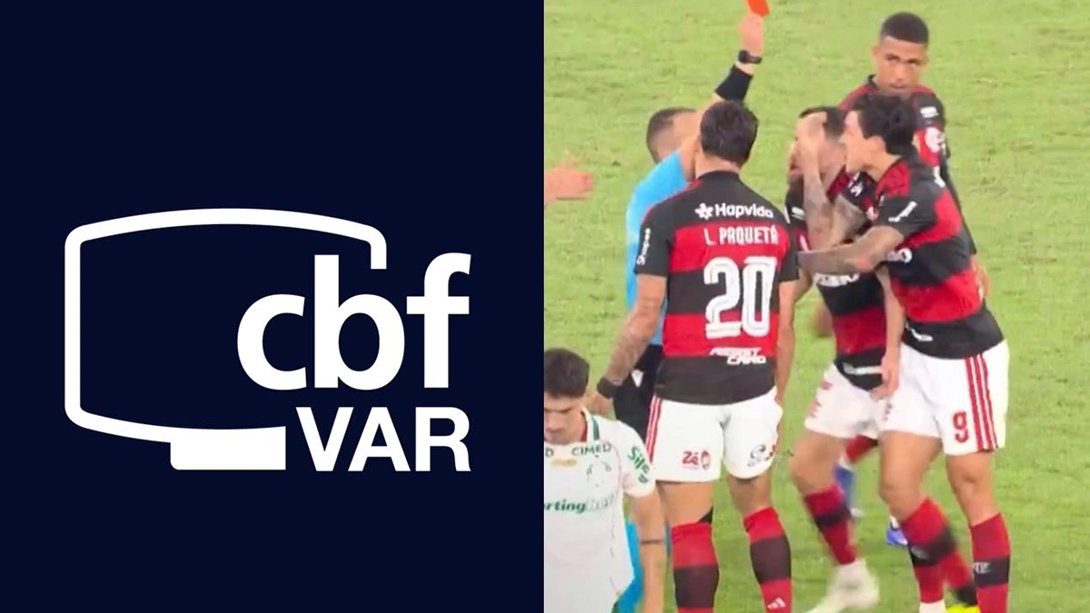 CBF divulga análise do VAR sobre expulsão de Carrascal em jogo do Flamengo x Palmeiras
