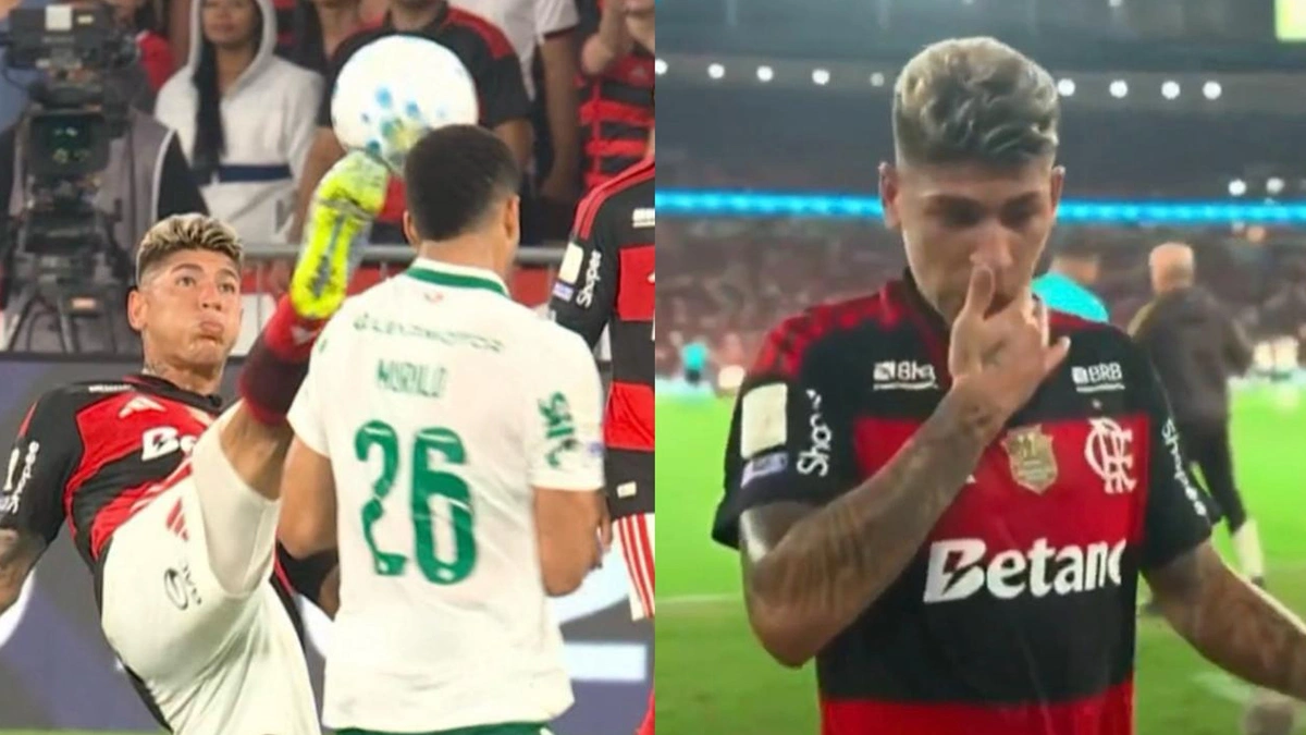 Carrascal leva cartão vermelho contra o Palmeiras e chega a 3 expulsões pelo Flamengo em 2026