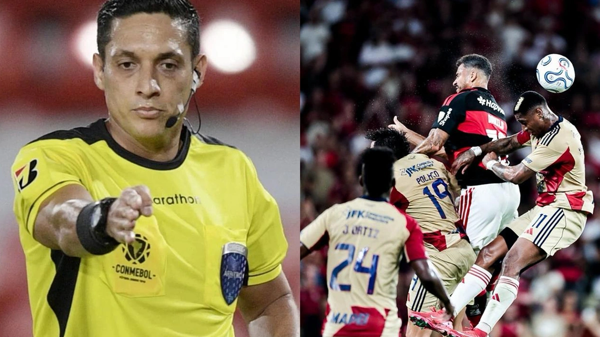 Conmebol define árbitro de Independiente Medellín x Flamengo, pela Libertadores; juiz teve polêmica com Vini Jr