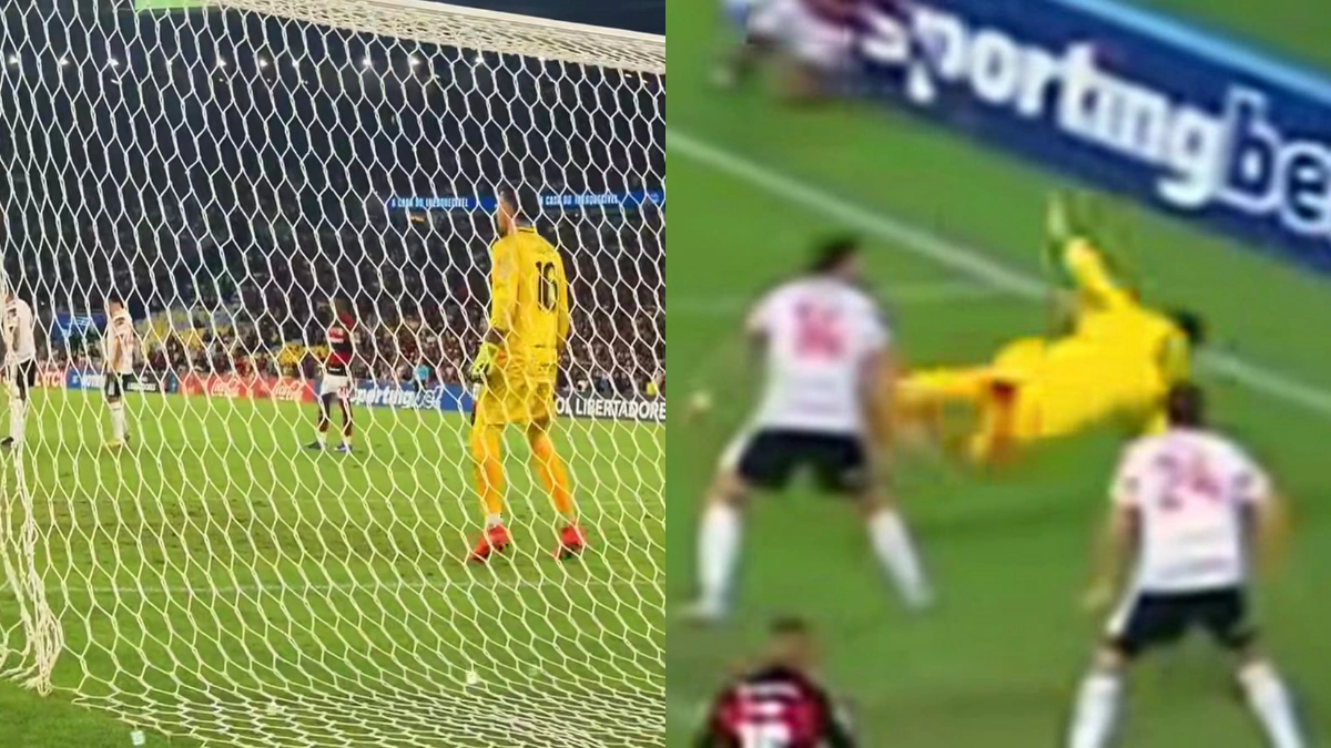 De La Cruz e Varela confundem goleiro do Estudiantes em jogo do Flamengo