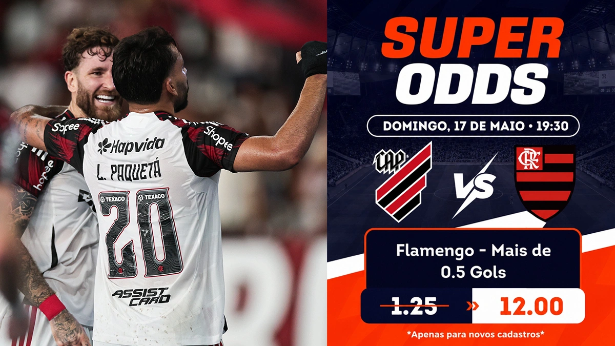 Esportiva Bet paga odd 12 para gol do Flamengo x Athletico