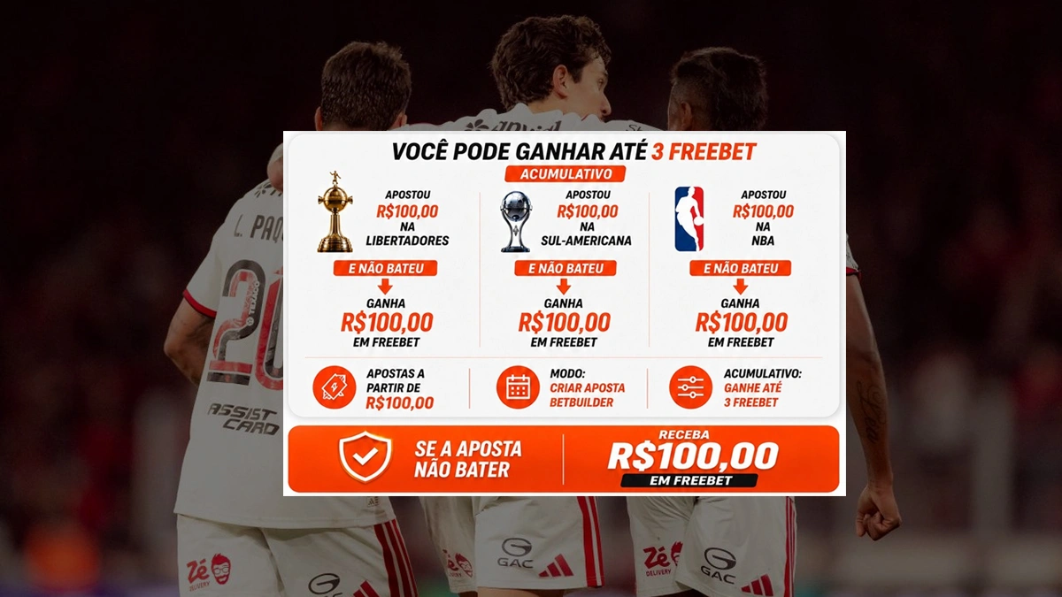 Esportiva Bet vai devolver saldo a apostadores que perderem em jogo do Flamengo hoje; veja requisitos