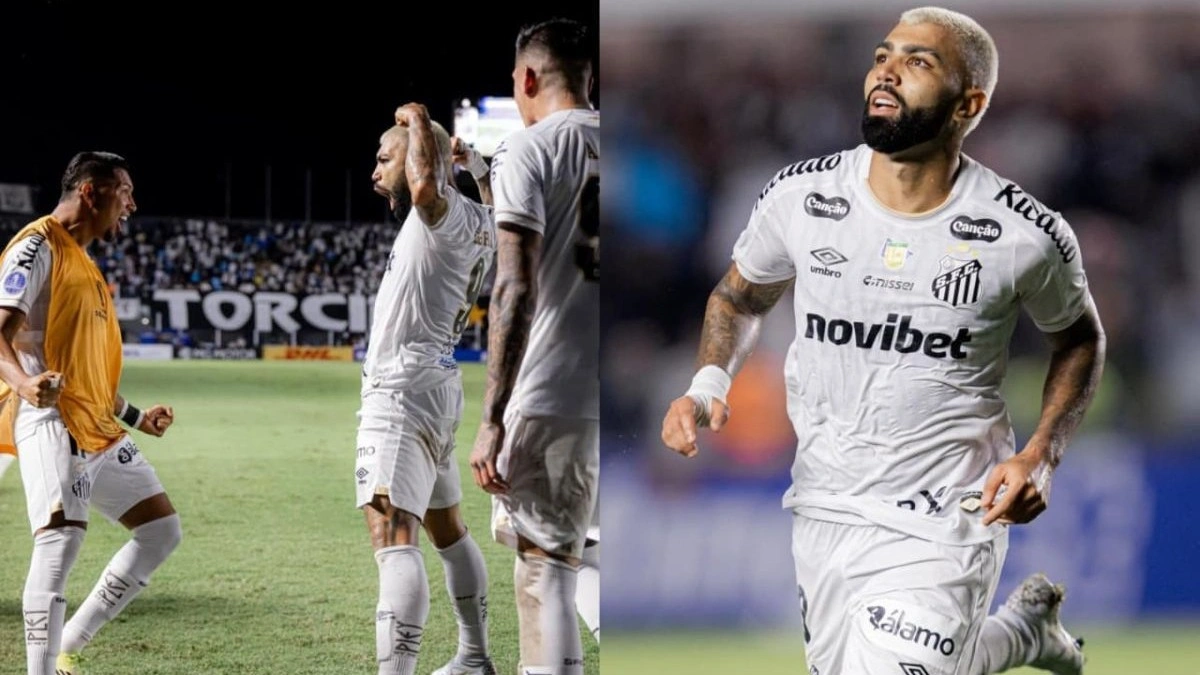 Gabigol faz gol inédito em jogo do Santos pela Sul-Americana
