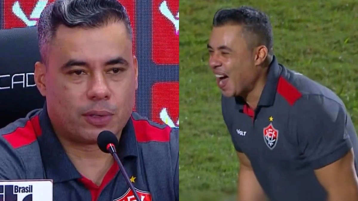 Jair Ventura chora e toma atitude inusitada após jogo do Flamengo x Vitória na Copa do Brasil
