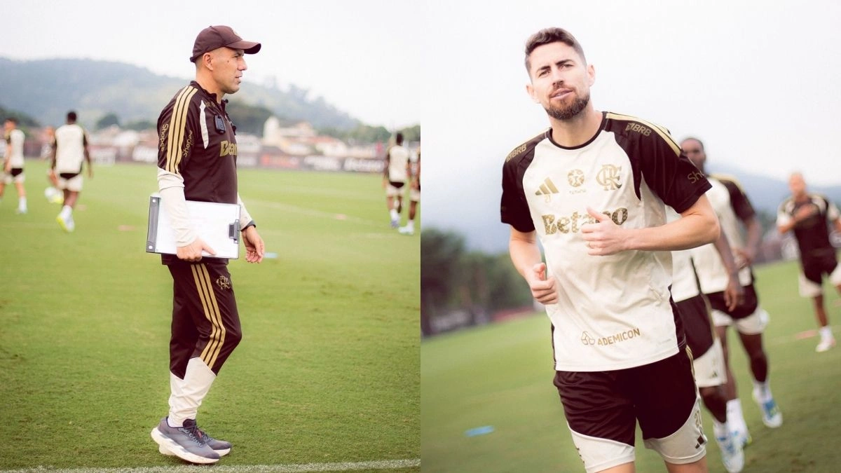 Jogadores do Flamengo participam de atividade extra antes de jogo contra o Athletico-PR