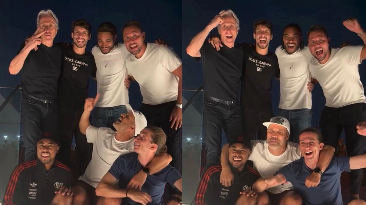 Jorge Jesus, Bruno Henrique, Filipe Luís e nomes históricos da ‘geração 2019’ do Flamengo se reencontram; veja vídeo