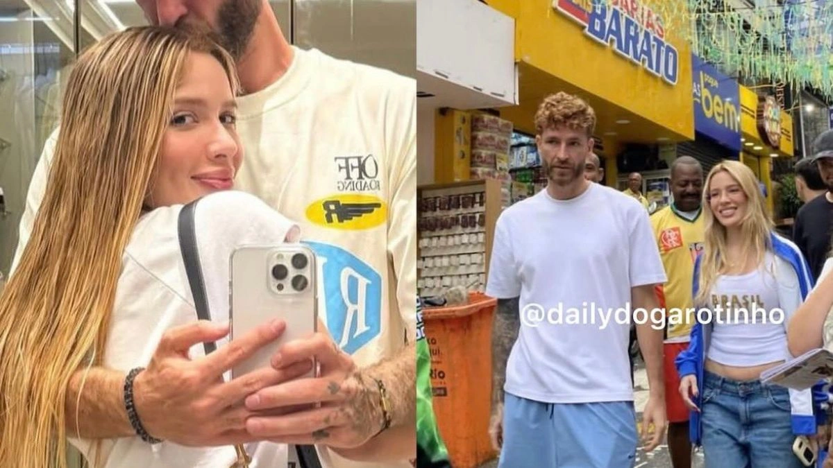 Léo Pereira e Karoline Lima são flagrados juntos em favela no Rio