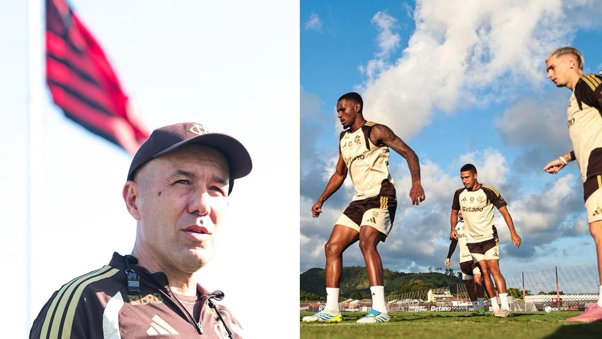 Leonardo Jardim define time titular para jogo do Flamengo x Vasco em treino deste sábado