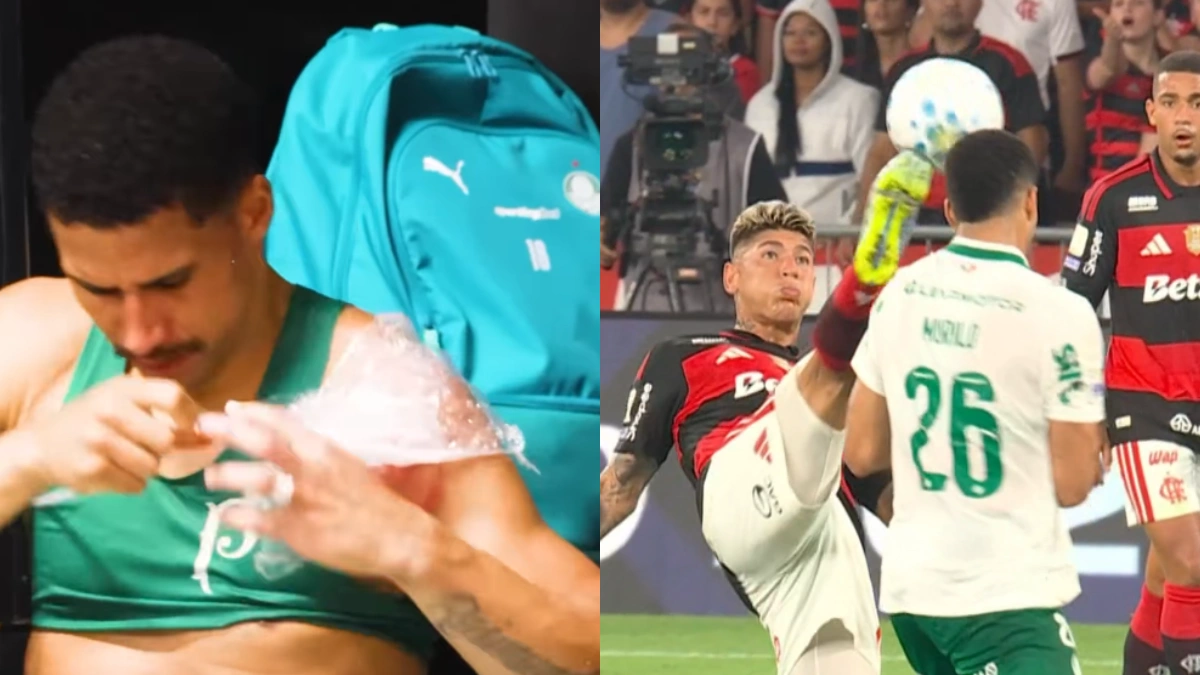 Palmeiras divulga estrago causado por Carrascal em jogo do Flamengo