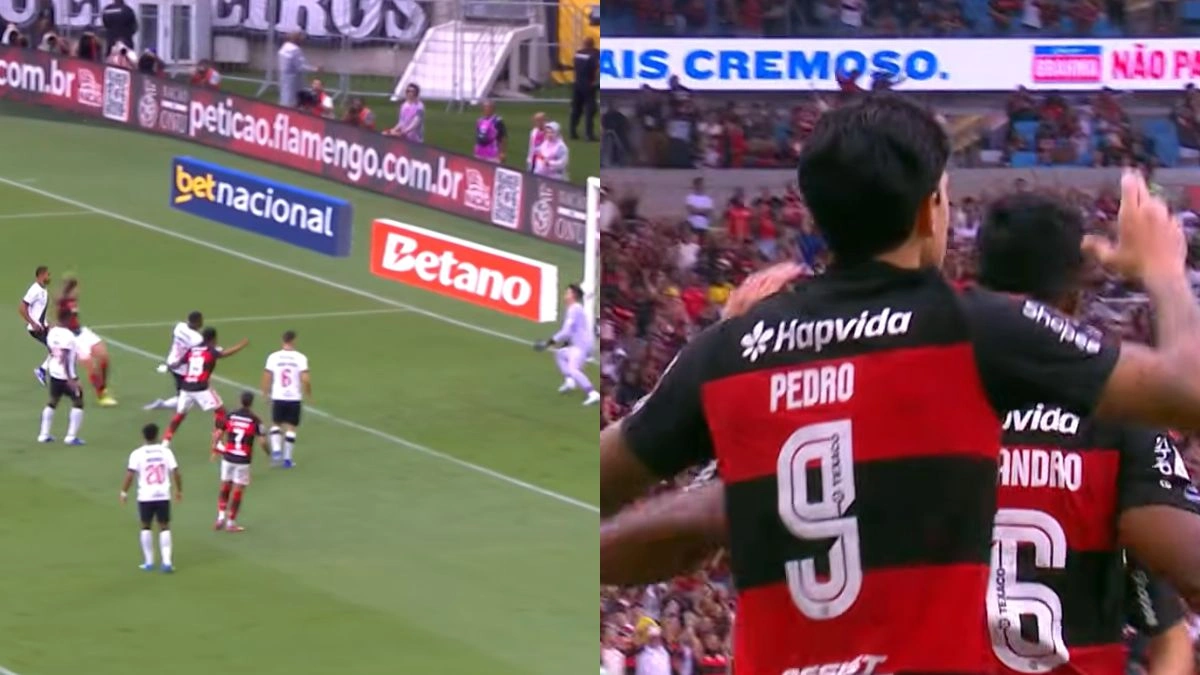 Pedro anota 'pintura' e marca 1º gol do Flamengo