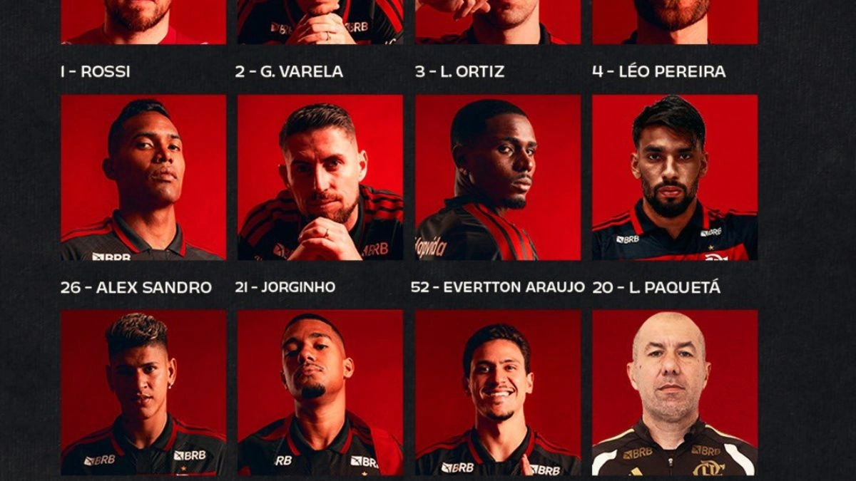 SAIU! Com Paquetá, Flamengo divulga escalação para jogo contra o Palmeiras, pelo Brasileirão