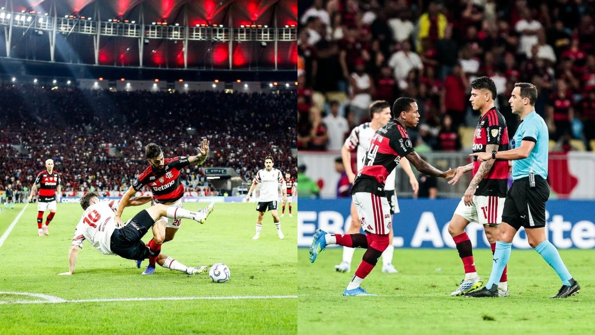 Técnico do Estudiantes culpa arbitragem por derrota para o Flamengo