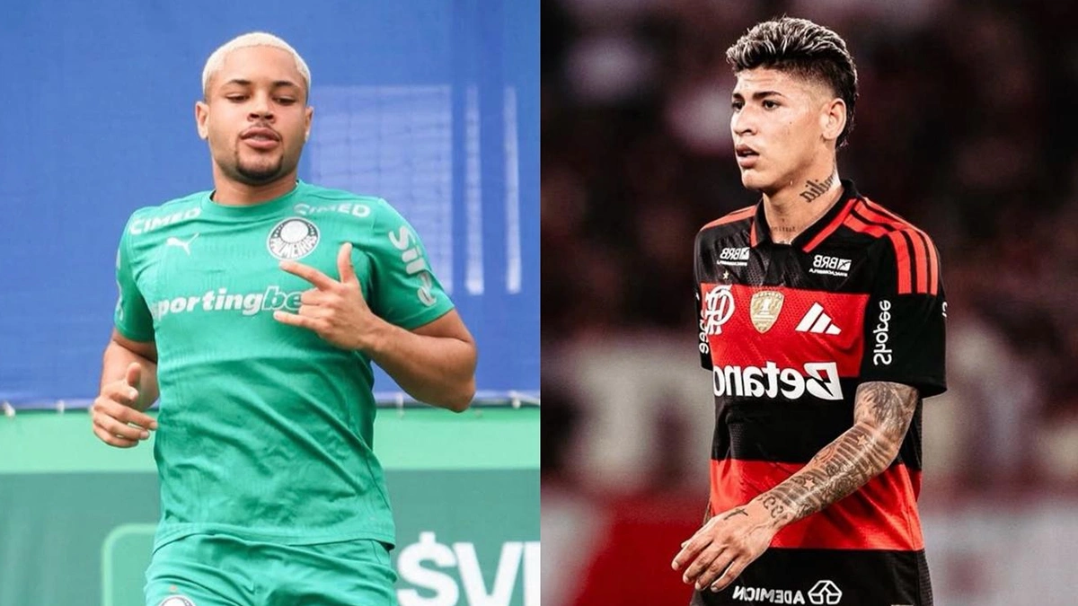 Vitor Roque provoca Carrascal após jogo do Flamengo x Palmeiras