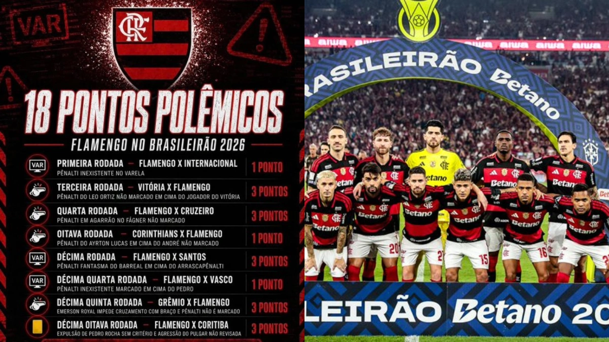 Árbitro ‘cala a boca’ de palmeirenses que acusam benefício ao Flamengo