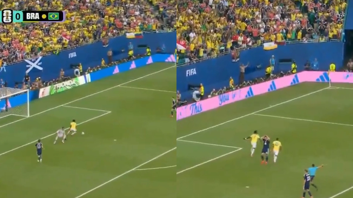 Ex-Flamengo, Vini Jr. marca 1º gol do Brasil x Escócia; veja gols