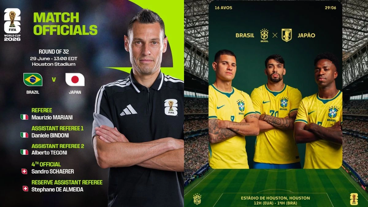 FIFA define árbitro italiano e uniformes para jogo do Brasil x Japão