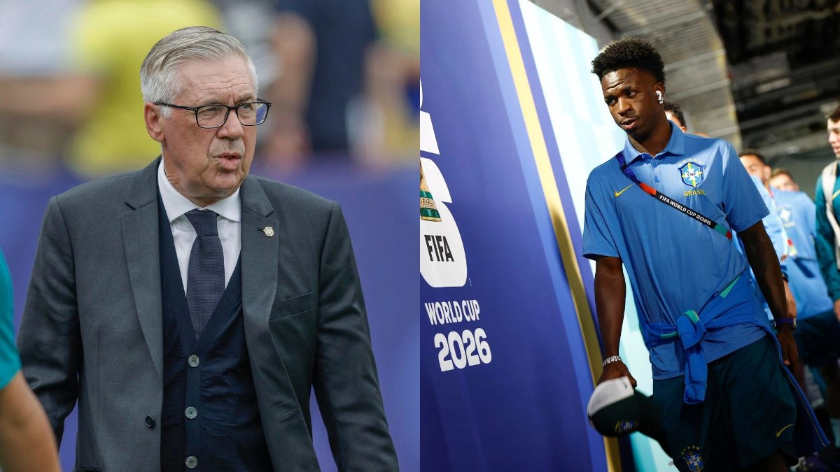 Ancelotti explica por que Vini Jr não bateu o pênalti na eliminação do Brasil