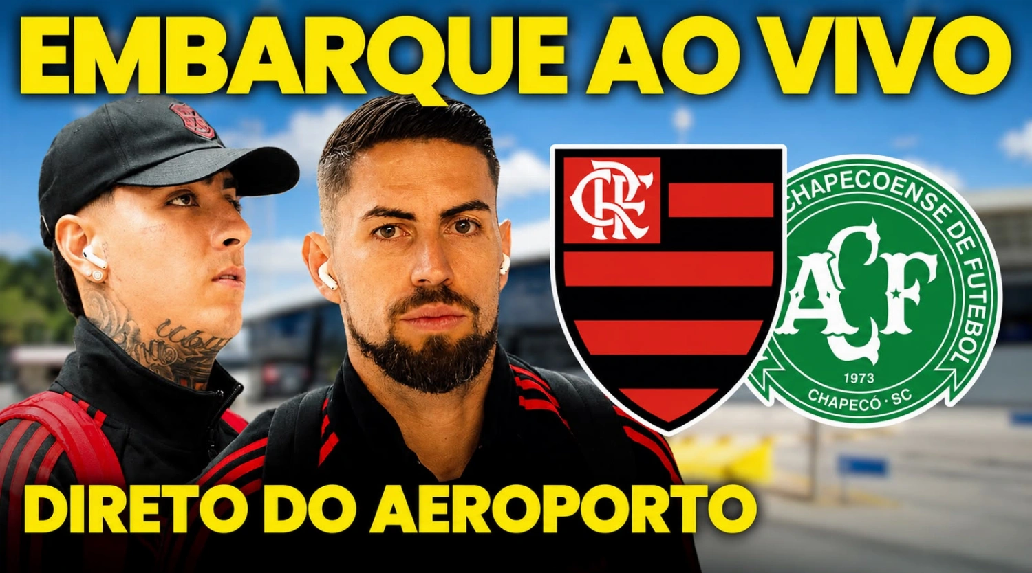 Assista AO VIVO ao embarque do Flamengo para Chapecó com o Coluna do Fla