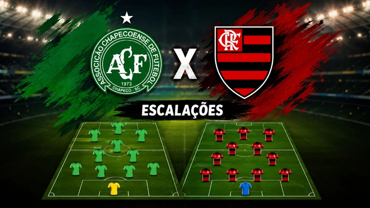 Escalações de Flamengo e Chapecoense para jogo do Brasileirão