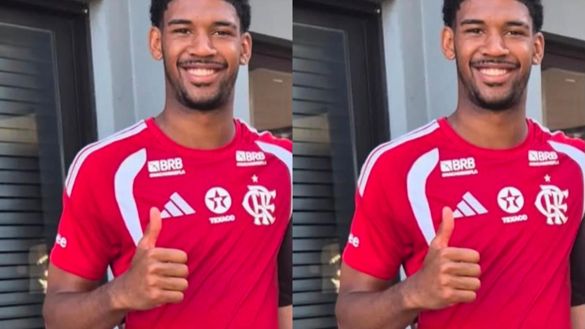 Jogador de time da Alemanha treina no CT do Flamengo; veja foto