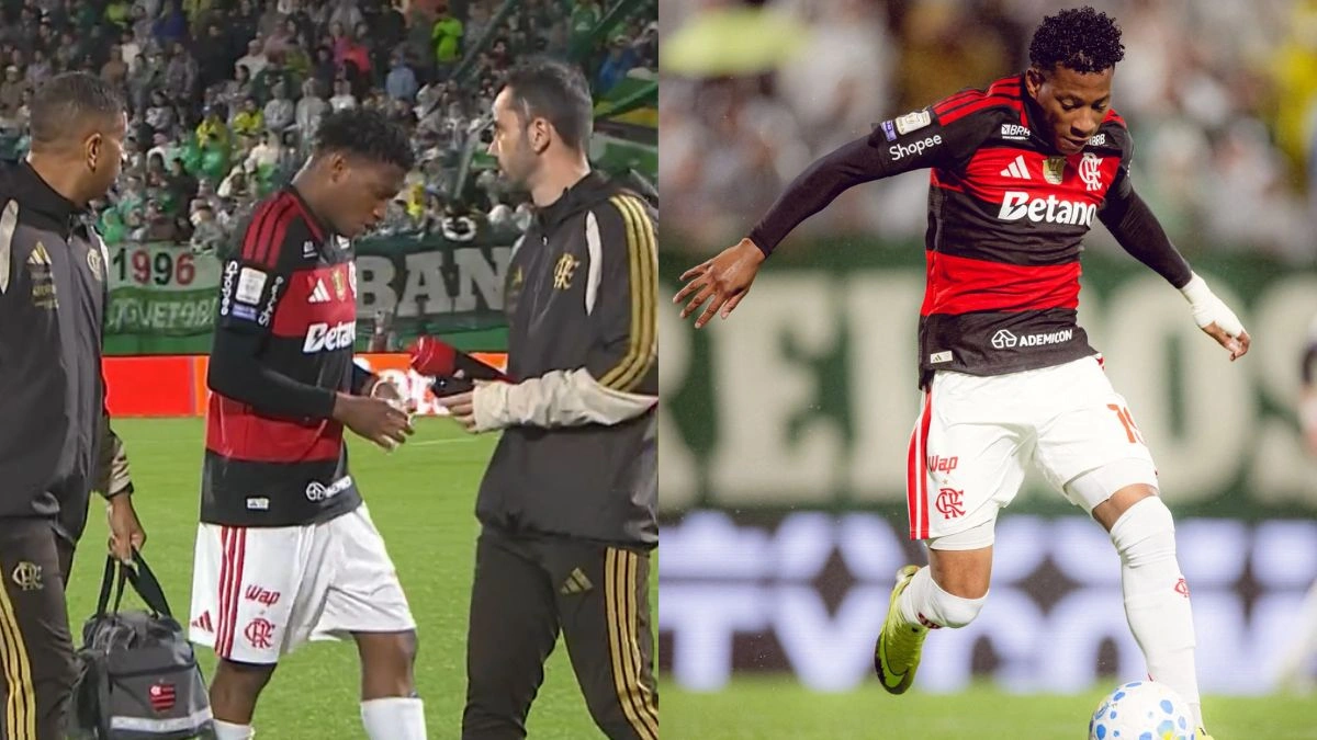 Plata deixa o campo com dores no joelho e preocupa o Flamengo