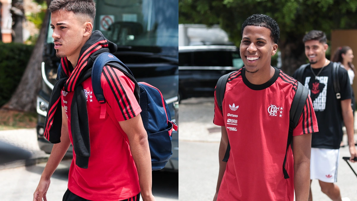 Quais jogadores não atuaram no 1° jogo do Flamengo na intertemporada em Portugal?